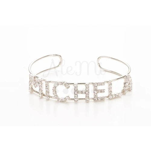 Bracciale Nome Rigido Strass Crystal