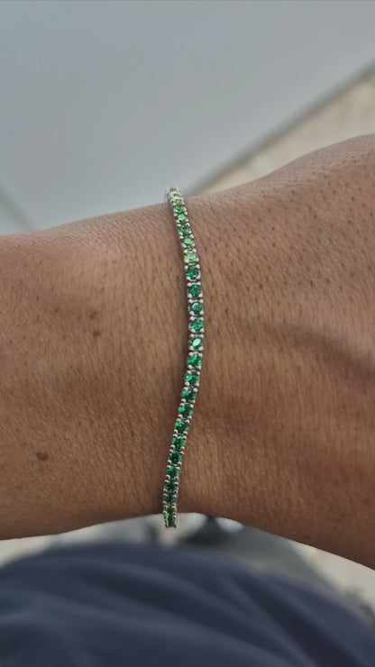 Bracciale Tennis Verde Sfumato