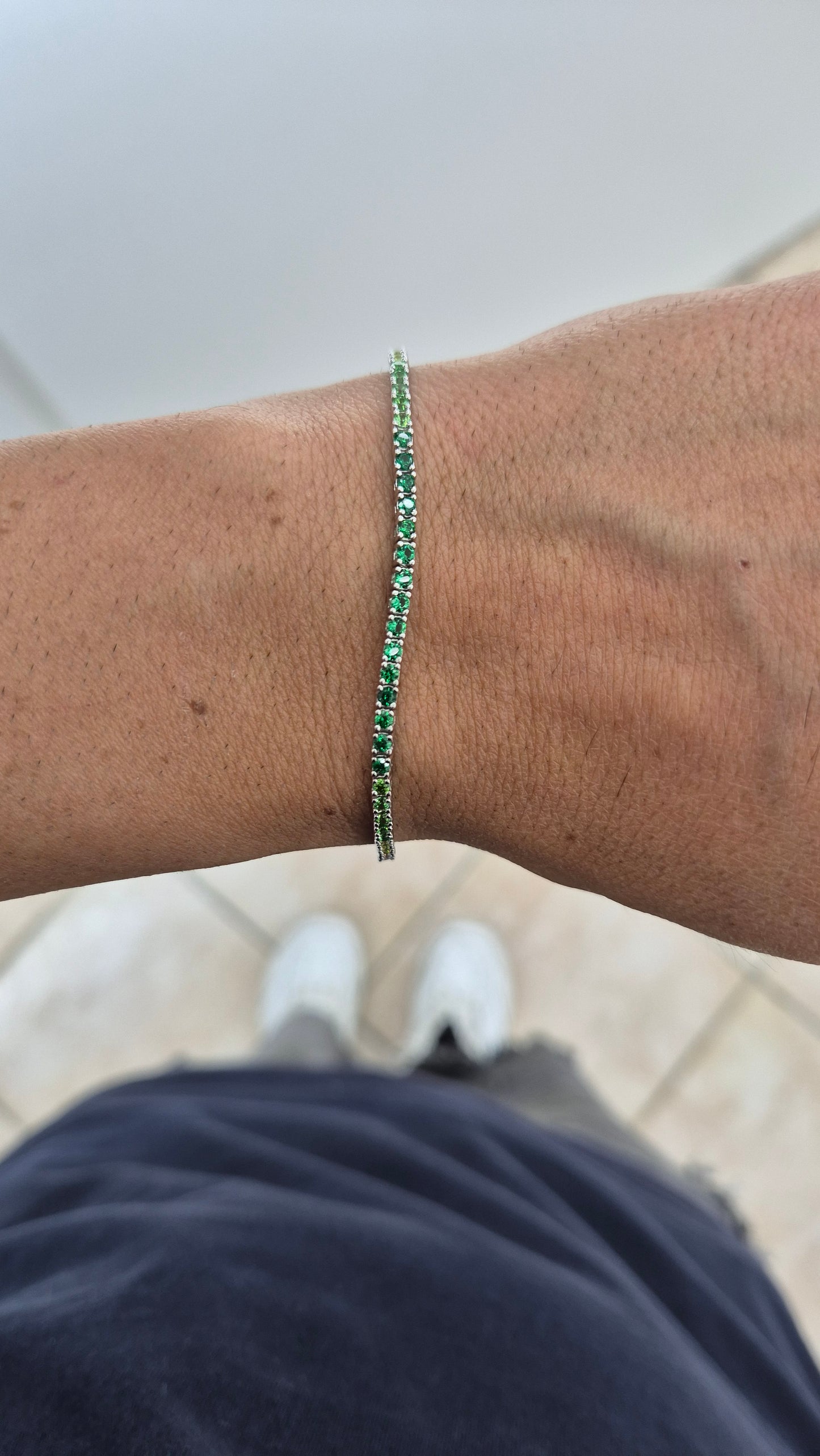 Bracciale Tennis Verde Sfumato